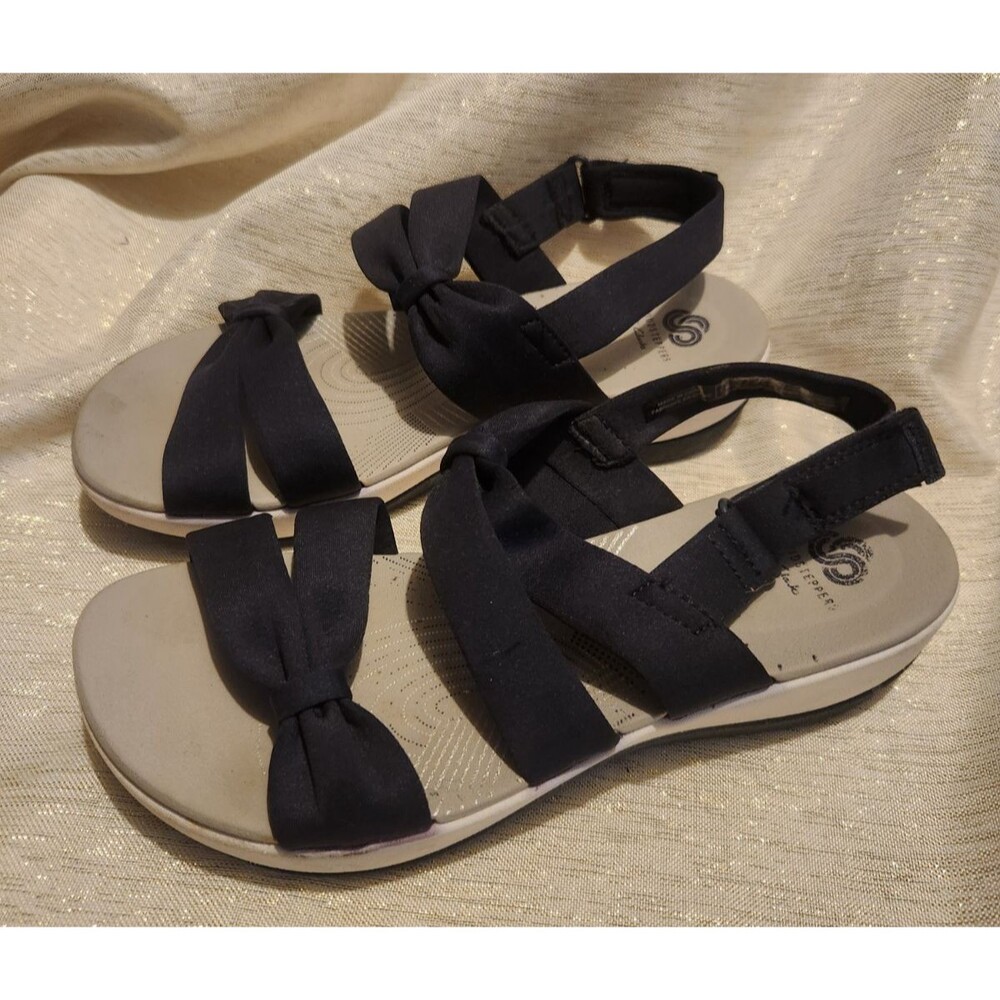Clarks Cloudsteppers Women's Blue Slingback Sandals Strappy Shoes Size 8M